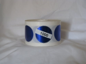 1000 Blue embossing foil labels to embellish documents with an added flush.