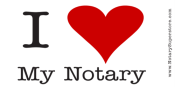 Manufactured with Notarystamps.com, the I Love My Notary Bumper Sticker shows the care you have for the notary in your life.