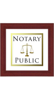 Indicate qualities of fairness and equanimity with this Notary Public Framed Brown Wood Sign!