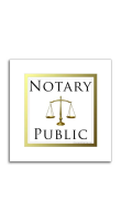 9" Square Notary Public Sign W/ Scales references the idea of fairness associated with the notarial office.