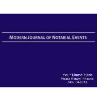 Ideal for signing agents, the Modern Journal of Notarial Events is focused on loan signings and common notarial acts such as healthcare directives and wills. Personalized with your name, number, & text statement on soft front cover!