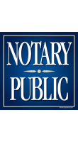 6" Square Notary Public Window Decal showcases notarial services to the world.