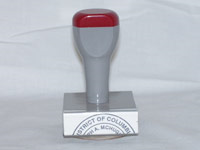 GEORGIA Notary Circular Rubber Hand Stamp creates a crisp 1 5/8" custom impression of your official notarial information