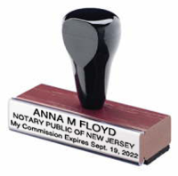 GEORGIA Notary Traditional Rubber Stamp creates a clean 7/8" X 2 3/8" rectangular impression of your official customized notarial information.