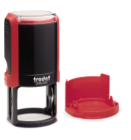 This standard Self Inking Maryland Notary Stamp has a Red Body; manufactured by Trodat.