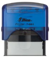 Maryland Notary Self Inking Shiny Stamp with Blue Body creates a rectangular 7/8" X 2 3/8" impression of your official notarial information.