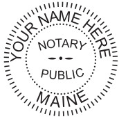 Generate the Maine Notary Seal online. Digital stamps comply with standards set forth in Adobe and DocuSign document management software. Create your custom image!