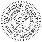 Generate the Mississippi Notary Seal online. Digital stamps comply with standards set forth in Adobe and DocuSign document management software. Create your custom image!
