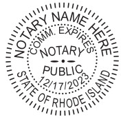 Generate your Rhode Island Notary Seal online. Digital stamps comply with standards set forth in Adobe and DocuSign document management software. Create a custom seal!