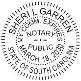 Generate your South Carolina Notary Seal online. Digital stamps comply with standards set forth in Adobe and DocuSign document management software. Create a custom seal!