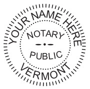 Generate your Vermont Notary Seal online. Digital stamps comply with standards set forth in Adobe and DocuSign document management software. Create a custom seal!