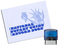 This Perfect Package for Complete Notarizations includes a Shiny Brand Blue Self Inking California Notary Stamp and Notary Journal.