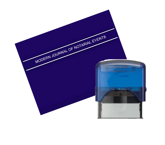 This Perfect Package for Complete Notarizations includes a Shiny Brand Blue Self Inking Iowa Notary Stamp and Notary Journal.