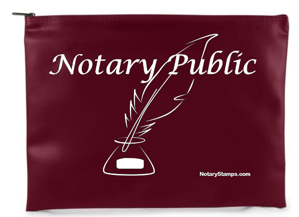 Get all your Notary Supplies inside this Luxorious Burgundy Bag.