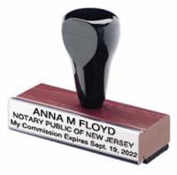 KANSAS Notary Traditional Rubber Stamp creates a clean 7/8" X 2 3/8" rectangular impression of your official customized notarial information.