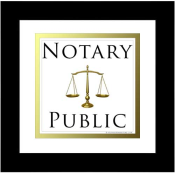 The image of scales contained on this Notary Public sign indicates the fairness and equality associated with your profession.