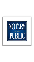 Simple 9" Square Sticky Back Notary Public Sign tells your status to the world.