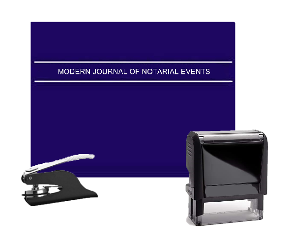 Bundle 3 of our most popular Alaska Notary Supplies options: a Pocket Seal Embosser, an Ideal Self Inking Stamp, and Notary Journal.