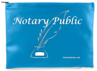 Cute Teal embroidered bag fits all your Notary Public Supplies.