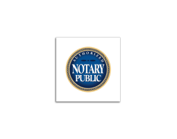 9" Square Authorized Notary Public Sign made advertises notarial capabilities.