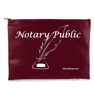 Get all your Notary Supplies inside this Luxorious Burgundy Bag.