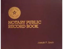 A classic Dome Publishing notary record book custom engraved with your name for a professional touch.