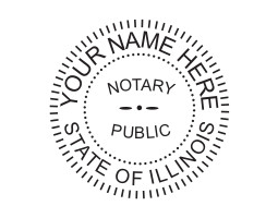 Generate the Illinois Notary Seal online. Digital stamps comply with standards set forth in Adobe and DocuSign document management software. Create your custom image!
