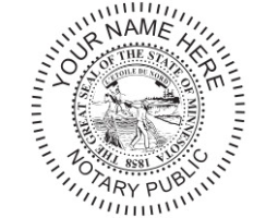 Generate the Minnesota Notary Seal online. Digital stamps comply with standards set forth in Adobe and DocuSign document management software. Create your custom image!