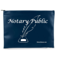 Sleek Navy Blue pouch to carry all your Notary Supplies including Journal, Seal, Stamps, Pens & Pads!