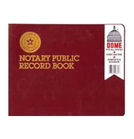 Dome Publishing Notary Public Record Book contains space for 522 entries and complies with state laws across all states for the recording of notarial acts.