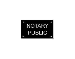 This Black Notary Public Wall Sign is made from durable plastic and can be hung or placed in windows to advertize notarial services.