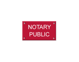 Red Notary Public Wall Signs are made from durable plastic and can be hung or placed on the window or wall of your home or business.