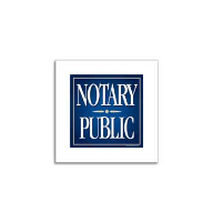 Simple 9" Square Notary Public Sign advertises status to potential clients.