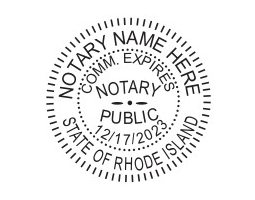 Generate your Rhode Island Notary Seal online. Digital stamps comply with standards set forth in Adobe and DocuSign document management software. Create a custom seal!