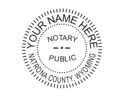 Generate your Wyoming State Notary Seal online. Digital stamps comply with standards set forth in Adobe and DocuSign document management software. Create a custom seal!