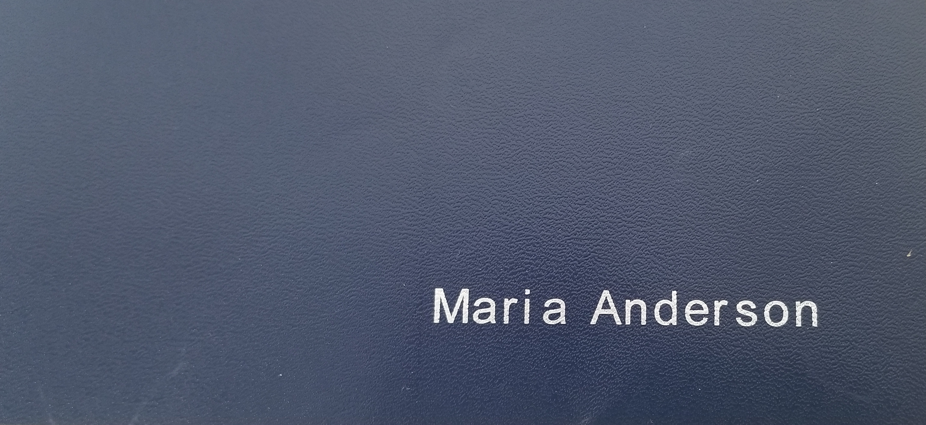 Personalized Modern Notary Journal (1-line), Close up custom name