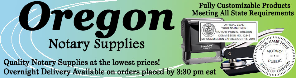 Oregon Notary Supplies Including Stamps, Seals