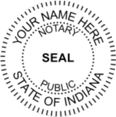 Indiana Notary Circular Hand Stamp