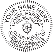 Massachusetts Notary Trodat Pink Pocket Seal, Sample Impression Image, Circular, 1.6 Inches Massachusetts Notary Trodat Pink Pocket Seal, Sample Impression Image, Circular, 1.6 Inches